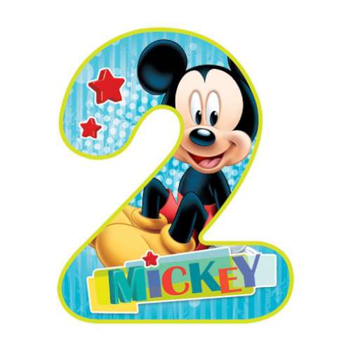 Mickey Mouse Number 2 Edible Icing Image - Click Image to Close
